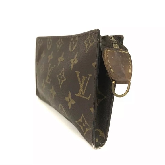AUTH Louis Vuitton Monogram Cosmetic Pouch - Picture 4 of 9